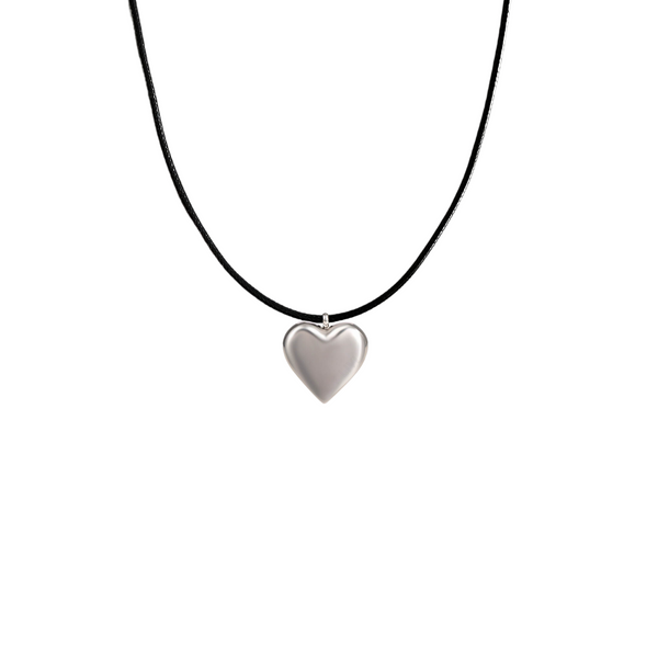 Evie hjerte halskæde - sølv